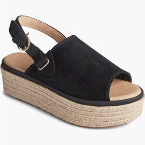 Black Platform Espadrille Sandals